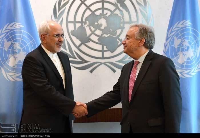 خبرنگاران ظریف و دبیر کل سازمان ملل درباره مبارزه ایران با کرونا تبادل نظر کردند