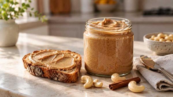 طرز تهیه کره بادام هندی خانگی با بافت نرم و عطر دارچین