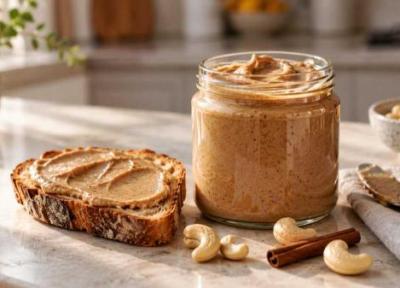 طرز تهیه کره بادام هندی خانگی با بافت نرم و عطر دارچین